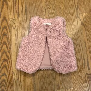 Miniclasix Cozy Pink Sherpa Vest 6M